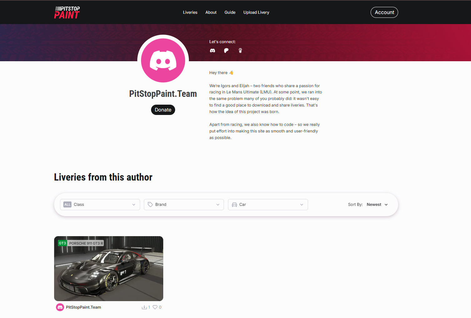 Author page